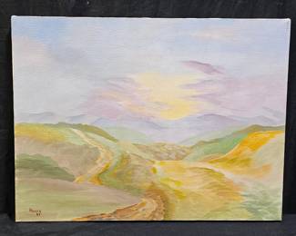 Oil on Canvas Landscape signed Houser '84