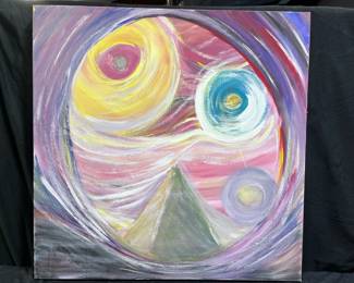 Extra Large Abstract on Canvas "Sun" marked CWM