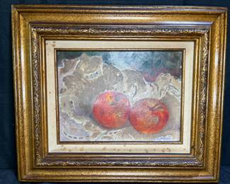 Framed Oil on Canvas Still Life by N. Childress