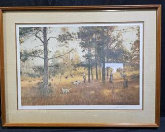 Framed 1937 Print "Lazy Harbor" by H. Callot