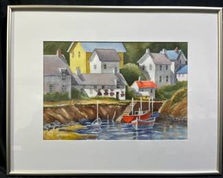 Coastal Watercolor Painting by B. Hipwell