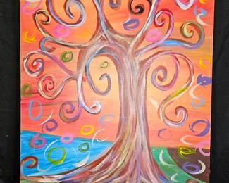 Modern Expressionist Oil on Canvas