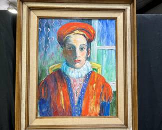 "Portrait of an Elizabethan Man" Signed Irwin