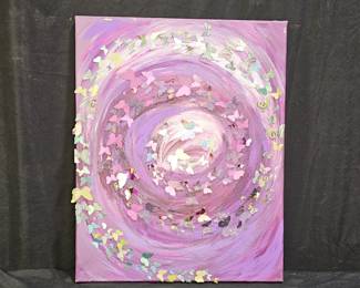 3D Butterflies Abstract Acrylic on Canvas