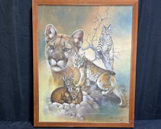 American Big Cats Acrylic on Canvas Lori Knott