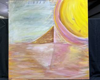 Extra Large Modern Oil on Canvas "Isis" marked CWM