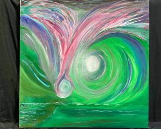 Extra Large Abstract on Canvas "Hand of God" CWM