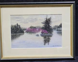 "Lake Islands" by D.E. Brodie Mixed Media Artwork