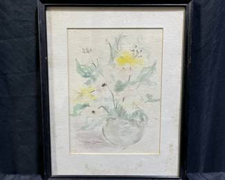 Framed & Matted Watercolor by Nancy Childress