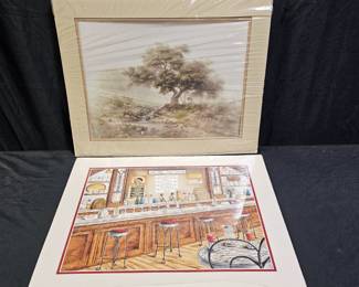 2 NIP Contemporary Matted Prints