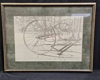 "Thresher" Print Signed CPS Carolyn P. Schleades