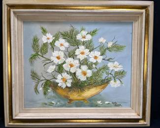 Floral Acrylic on Canvas by Rose Muller