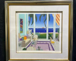 Framed Villa Appollo Serigraph by Thomas Mcknight