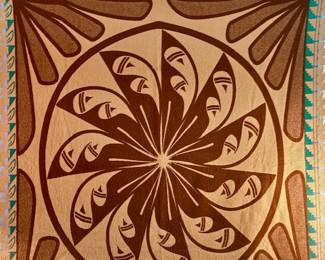 PENDLETON ‘Inner Spaces’ large 65 x 80
One was given by the ISSUU students to the Friendship Ctr at the NW Polytechnic College in Alberta,  Canada…Very Showy