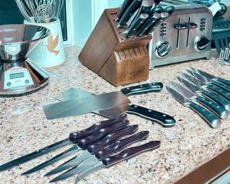Wusthof Set in Block /German
Cutco Knives….Wusthof Cleavers
Steak Knives