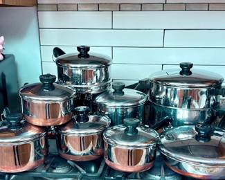 Copper Bottom Revere Ware / Cookware