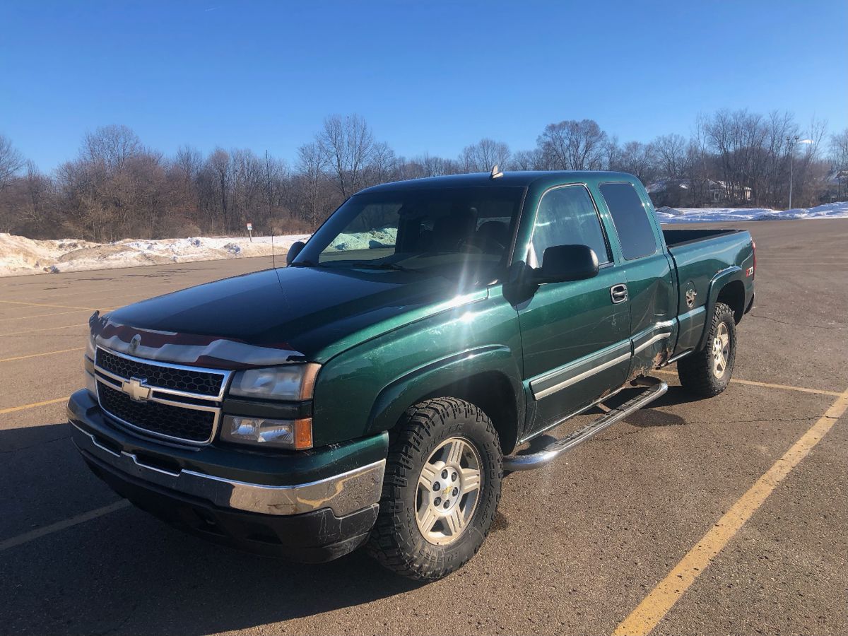 2006 Chevy Silverado. 4-wheel drive 5.3 liter Extended cab 4 door. Z 71 off road package Tow package- bed liner- nerf bars- new battery- new fuel pump- new fuel lines- stainless brake lines 208,800 miles
