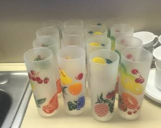 3 sets of frosted glasses!