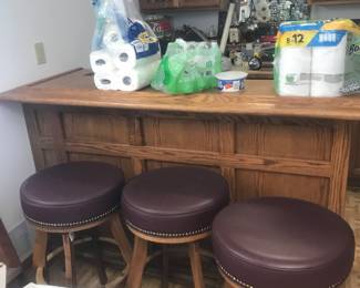 Leather bar stools!