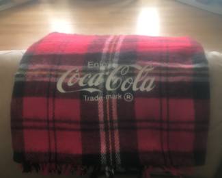 Vintage Coca Cola plaid throw!