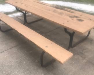 One of 2 picnic tables!