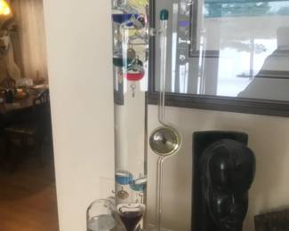Galileo thermometer! Wood carvings from Africa!