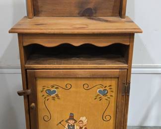 Vintage Wooden Cainet With Working Area On Top