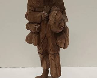 Vintage Carved Wood Old Man