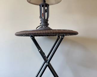 Collapsible Table And Small Lamp