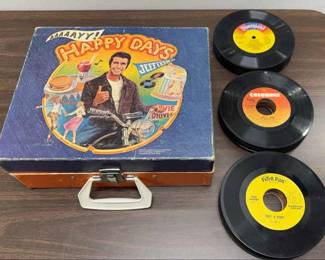 Happy Days Record Player And 45s