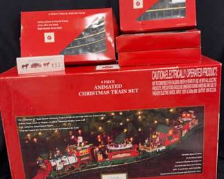 Dillards 4 Piece Animated Christmas Train Set