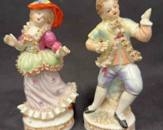 Vintage Porcelain Girl And Boy