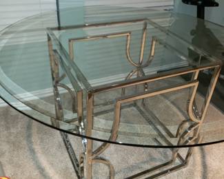 Crome & Glass Table