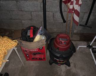 Old flag and wet vac 