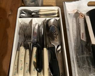 A selection of all new knives, And cutlery