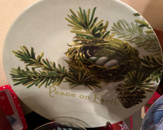 Pottery barn peace on earth large platter 