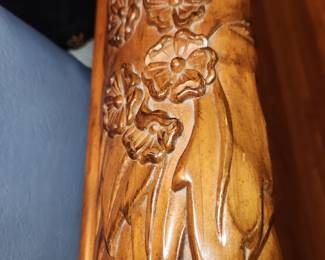 Carving detail on bed