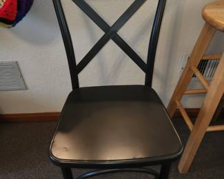 Qty 2 metal bistro chairs