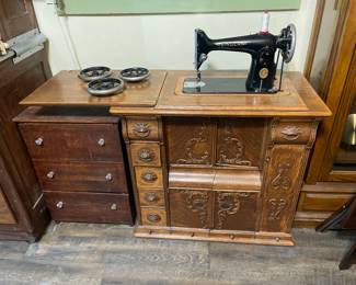 Singer, ornate, sewing machine
