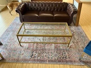 Brass and Glass Coffee Table