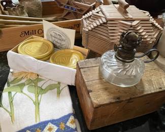 Popsicle stick basket & covered box 