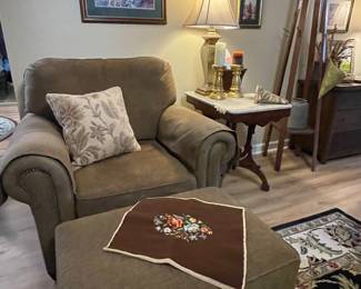 Chair & ottoman by Flexsteel