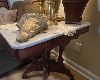 Marble top Eastlake table
