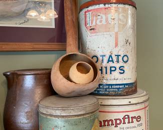 Vintage advertising tins 