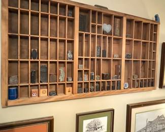 Printer's tray w/ink blocks 