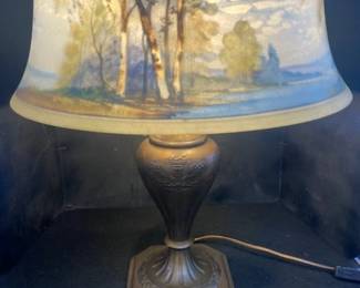 Signed Pairpoint & Co. Reverse Painted Lamp 