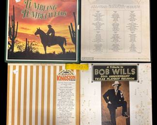 4 Vinyl Records Various Country Artists