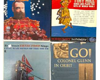 4 Vinyl Records War  Patriotic