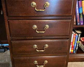 Hooker Furniture Desk with Storage Hooker L-Shaped Desk with Hutch & Printer Stand Cabinet
78" tall
Desk 29 1/2”
22”deep
48” wide