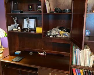 Hooker Furniture Desk with Storage Hooker L-Shaped Desk with Hutch & Printer Stand Cabinet
78" tall
Desk 29 1/2”
22”deep
48” wide